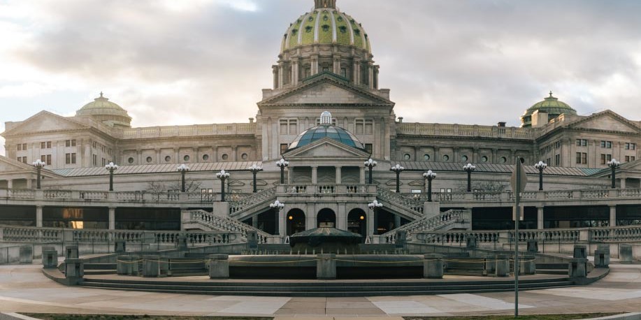 Front of Pennsylvania Capital building