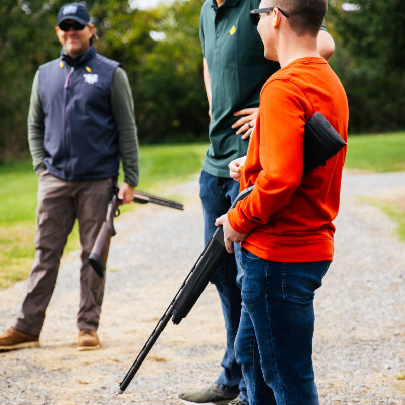 Client & Seth Scott at Skeet Shooting Event