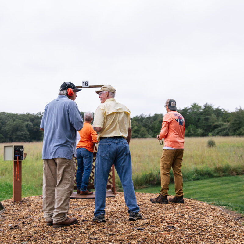 Clients skeet shooting at FAFG Men's Event