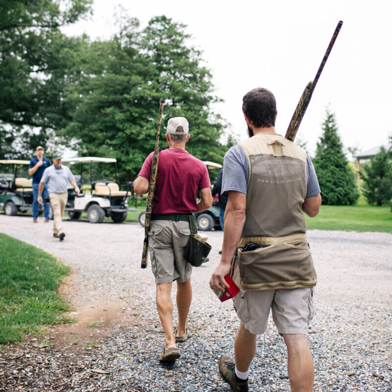 Clients skeet shooting at FAFG Men's Event