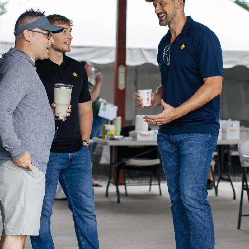 Seth Scott and clients at men's event